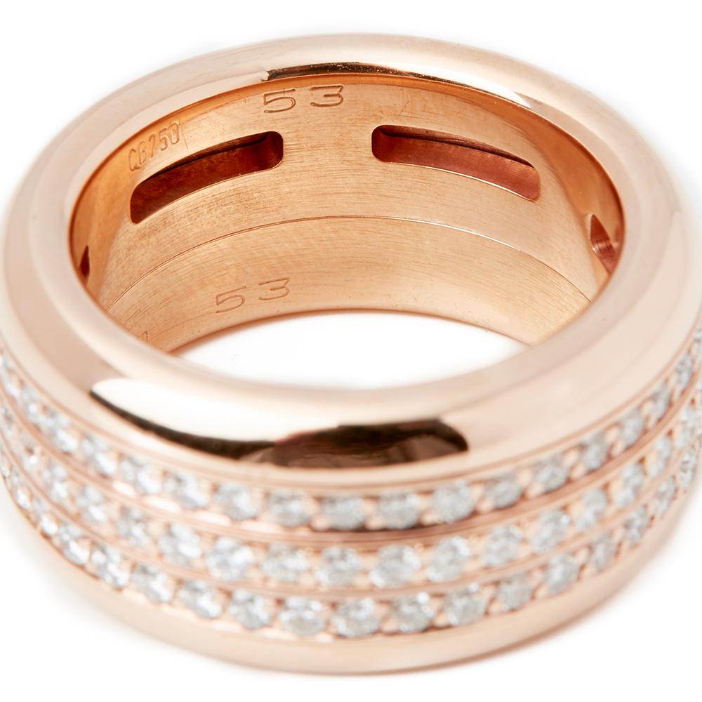 Bucherer 18 Karat Rose Gold Diamond Rotating Variato Ring In Excellent Condition In Bishop's Stortford, Hertfordshire