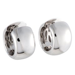 Bucherer 18 Karat White Gold Hoop Earrings