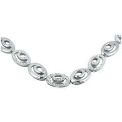 Bucherer 18 Karat White Gold Round White Diamond 1.52 Carat Necklace