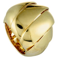 Bucherer 18 Karat Yellow Gold Split Wide Band Ring