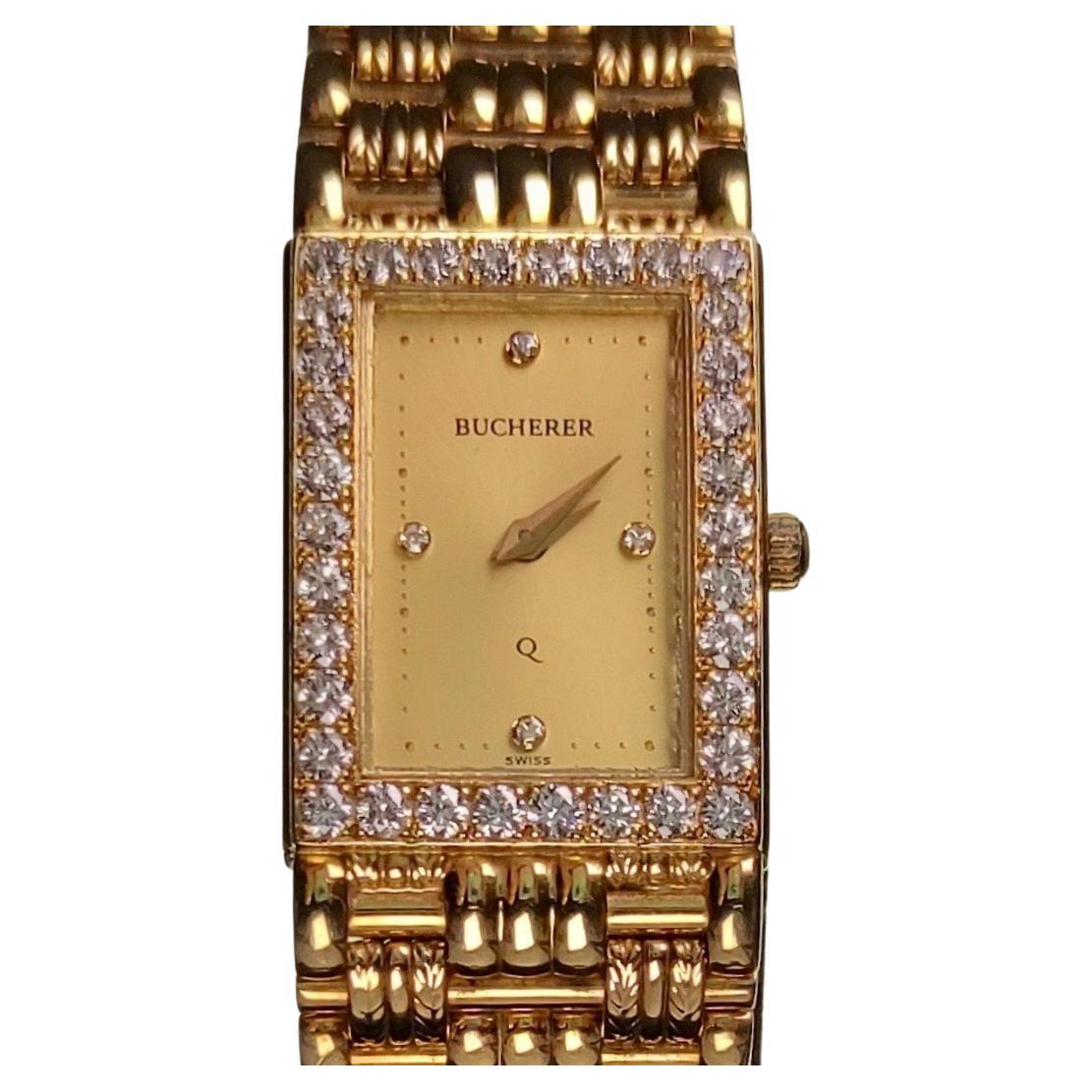 Bucherer Montre pour dame en or 18 carats et diamants