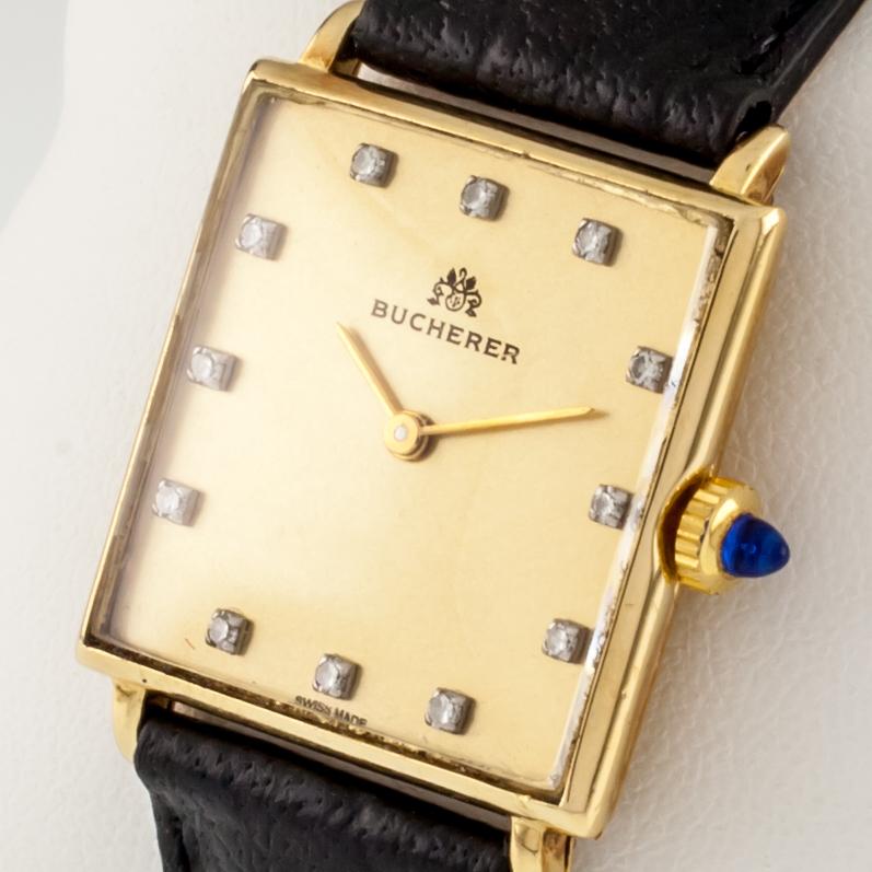 vintage bucherer 18k gold watch