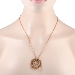 Bucherer 18K Rose Gold 0.69ct Diamond Circle Necklace