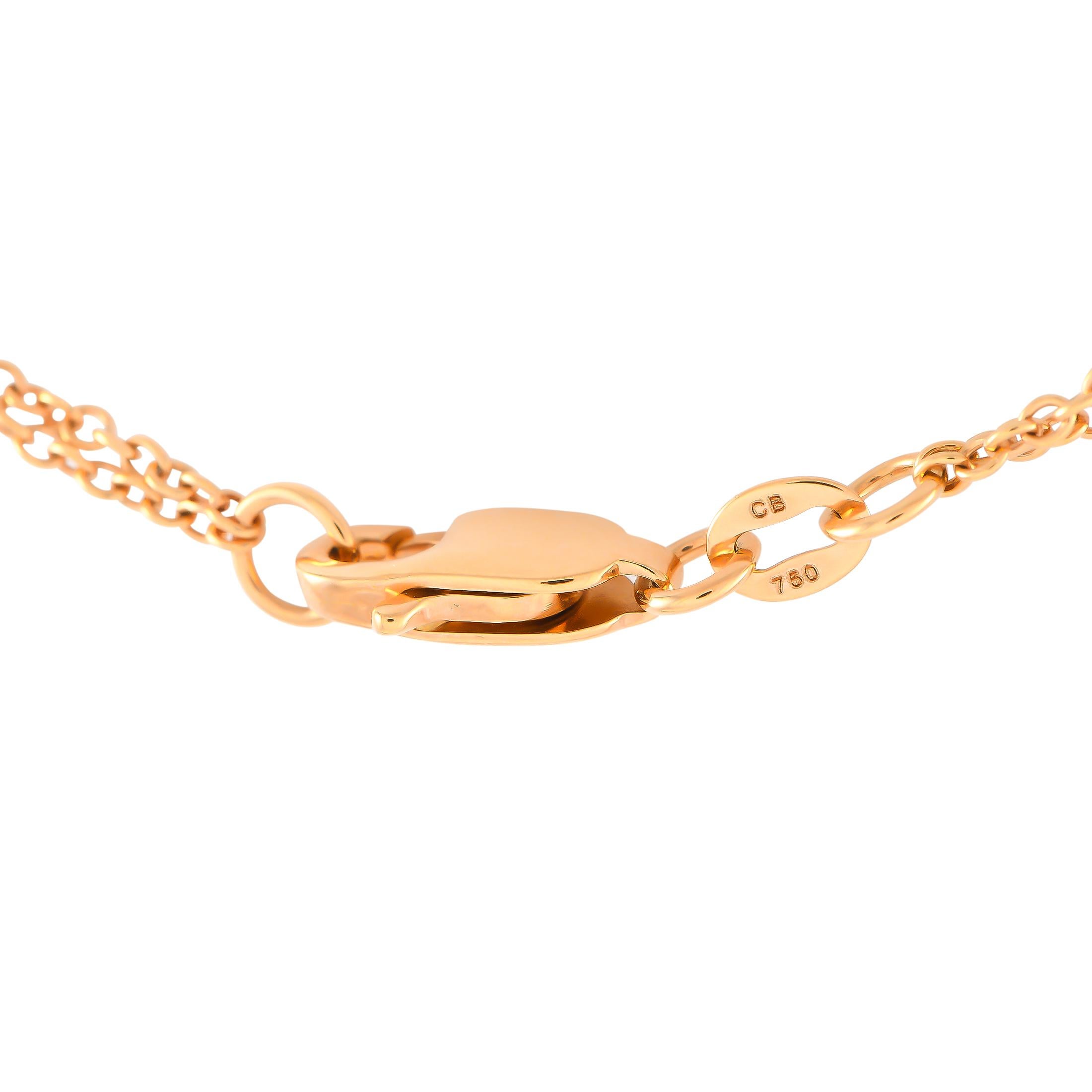 Taille ronde Bucherer Collier circulaire en or rose 18 carats avec diamants de 0,69 carat en vente