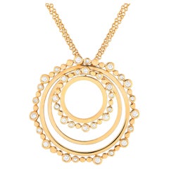 Bucherer Kreis-Halskette, 18 Karat Roségold, 0,69 Karat Diamant