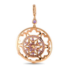 Bucherer 18K Rose Gold 2.57ct Amethyst Pendant
