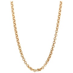 Bucherer 18 Karat Rose Gold Belcher Chain Long Necklace