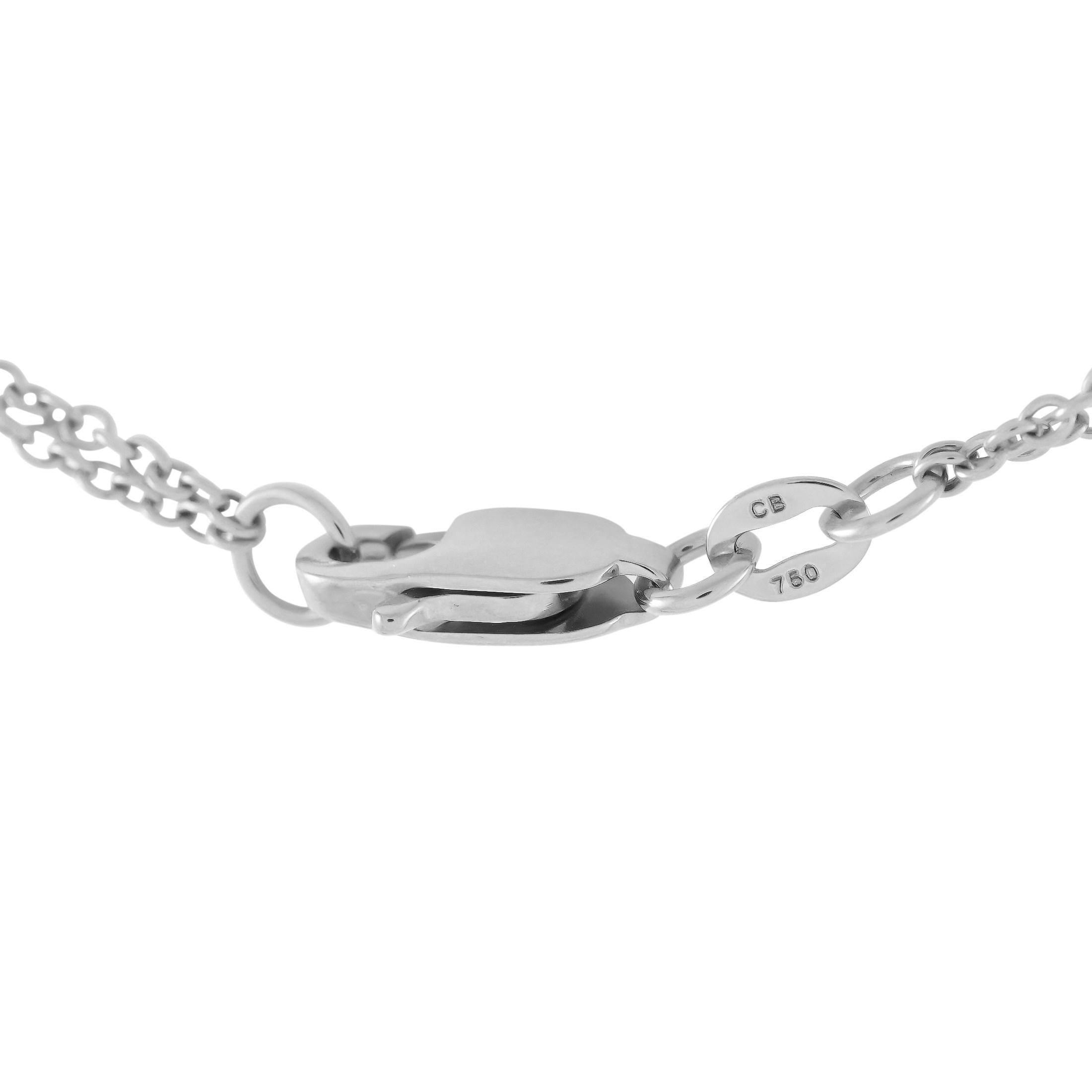 Taille ronde Bucherer Collier circulaire en or blanc 18 carats avec diamants de 0,69 carat en vente