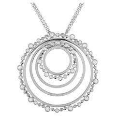 Bucherer Kreis-Halskette, 18 Karat Weißgold 0,85 Karat Diamant