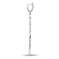 Bucherer 18K White Gold 1.65ct Diamond and Sapphire Drop Earrings