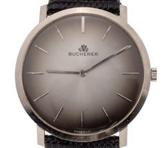 Bucherer 18k White Gold Hand-Winding Watch with Original Box 2545