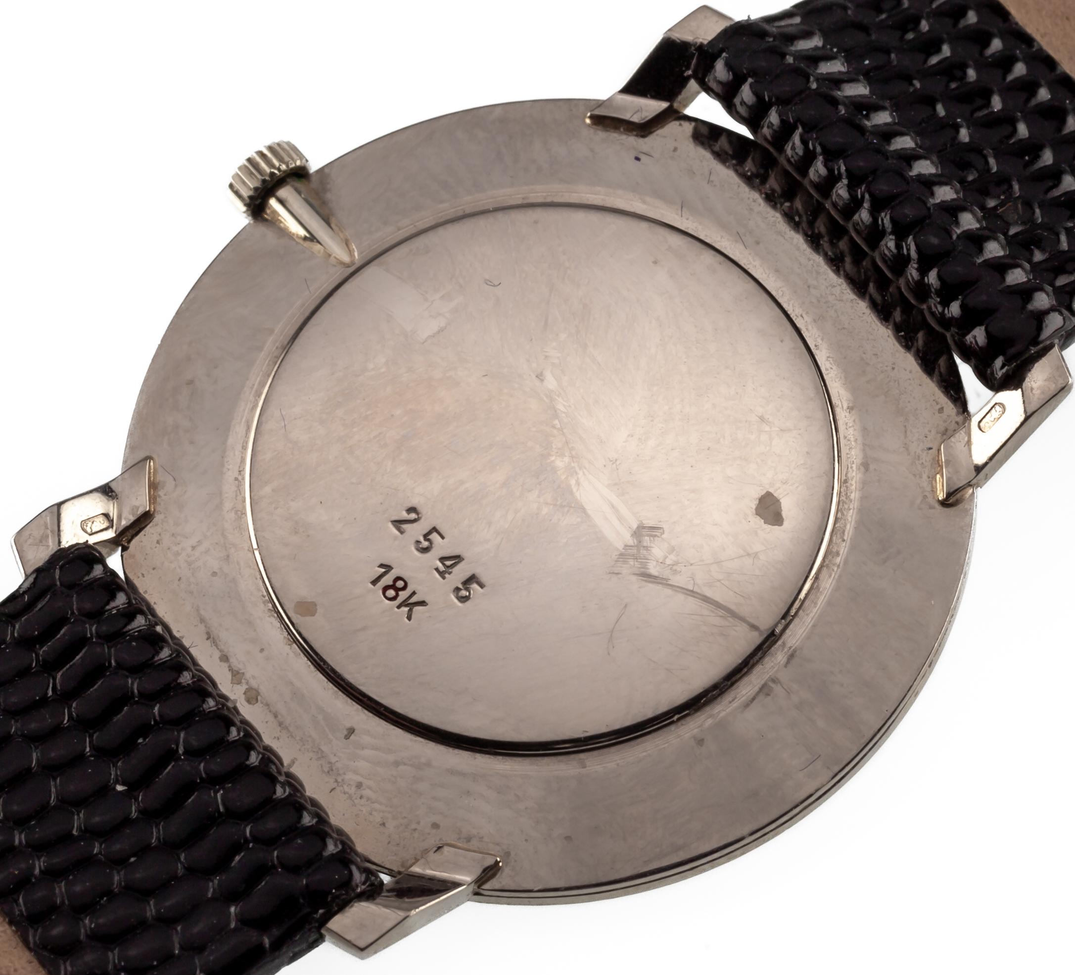 Men's Bucherer 18k White Gold Hand-Winding Watch with Original Box 2545 For Sale