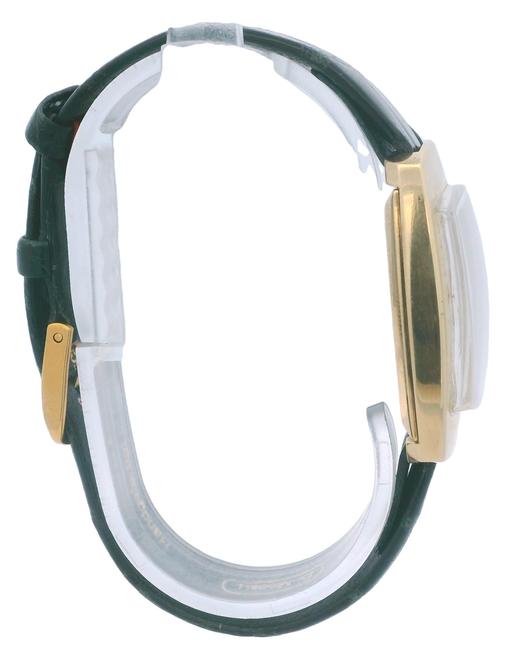 Men's Bucherer 18k Yellow Gold Cushion Automatic Watch For Sale