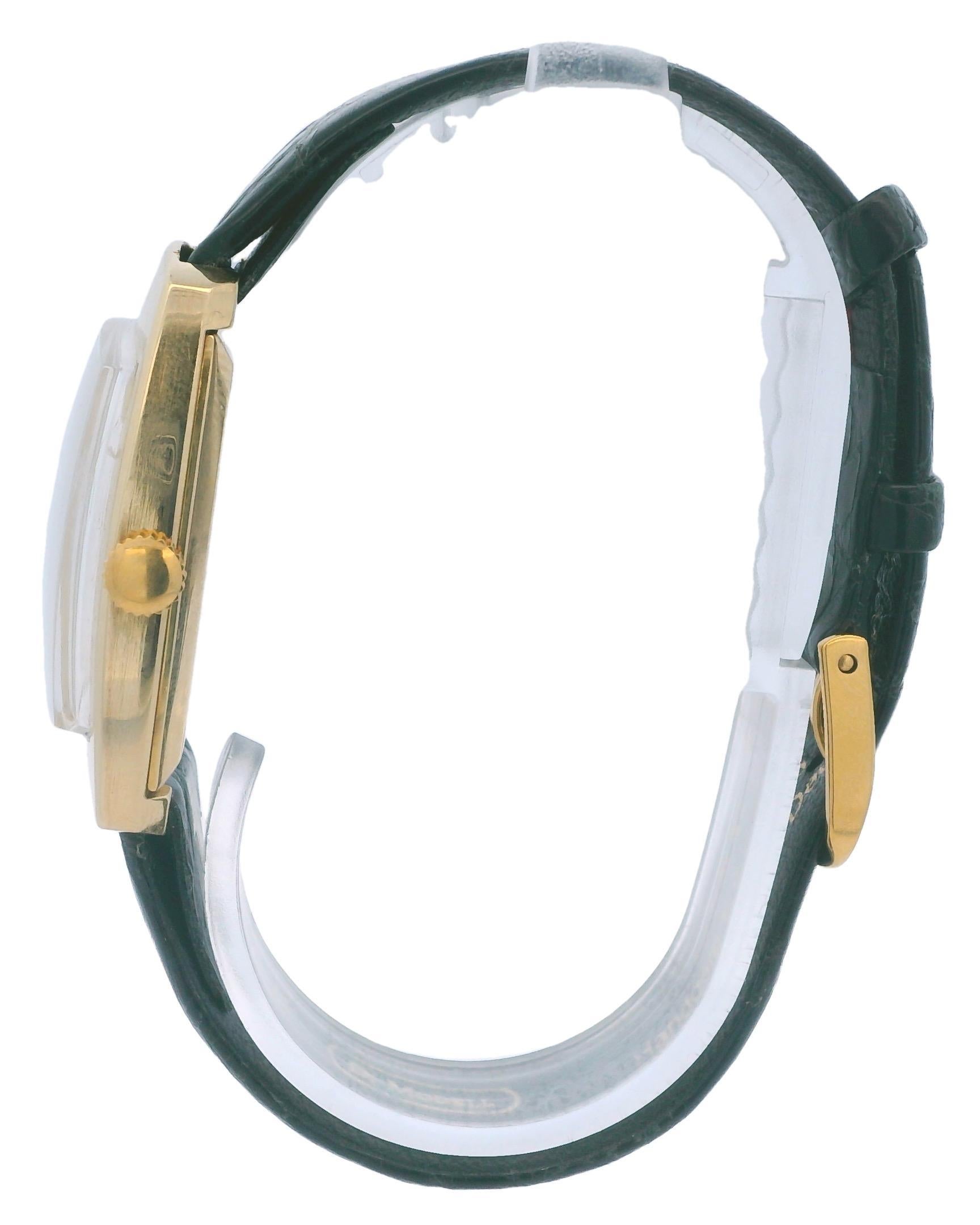 Bucherer 18k Yellow Gold Cushion Automatic Watch For Sale 4
