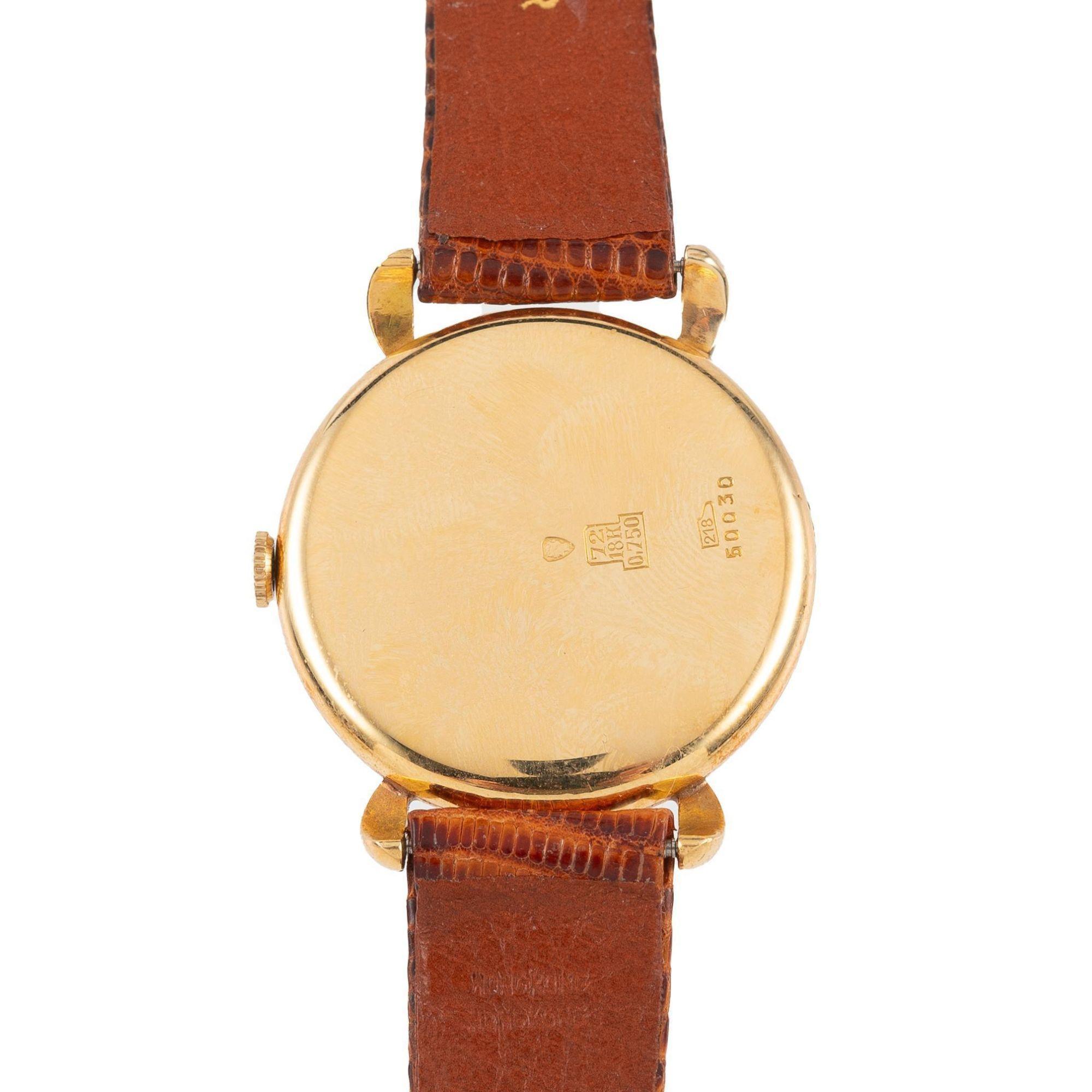Bucherer 33mm Manual Wind 18K Gold On Leather Watch Ref 50030 For Sale 2