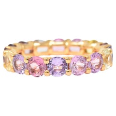 Bucherer 4,00 Karat Fancy Colored Saphir 18 Karat Roségold Pastello Regenbogen