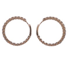 Bucherer 4.12ctw Fancy Diamond Hoop Earrings