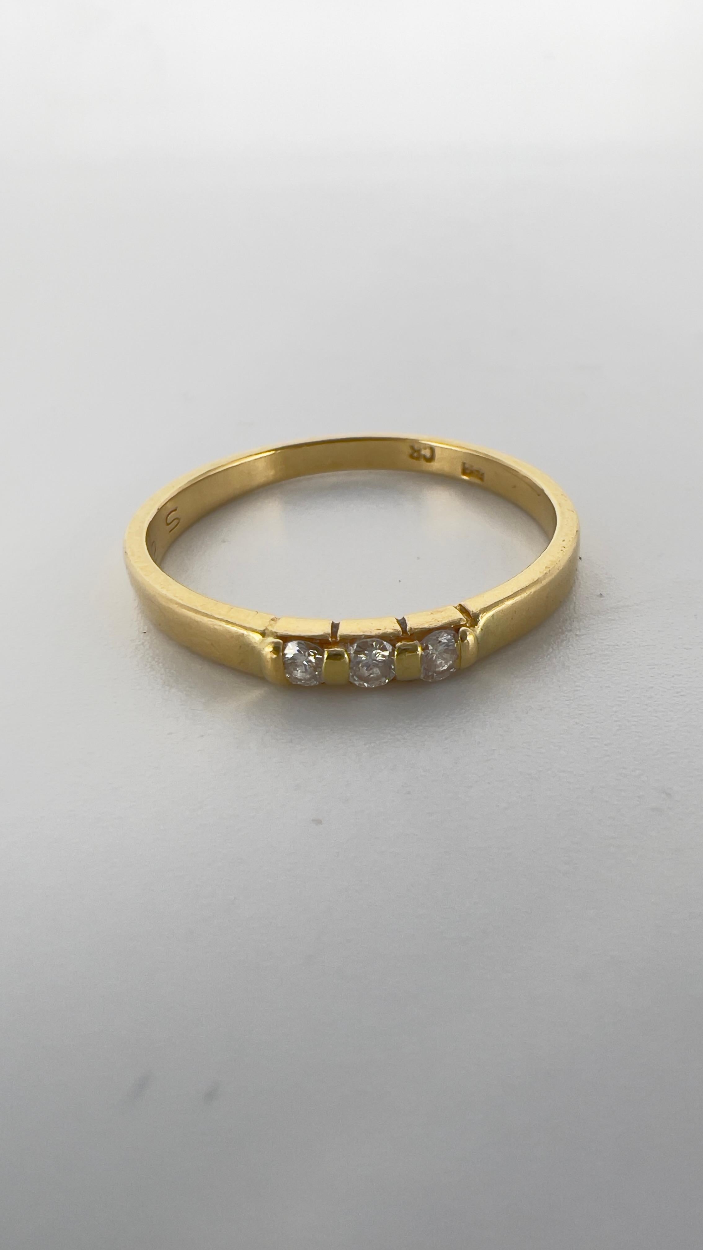 Contemporain Bucherer Bague en or 750 et 3 diamants en vente