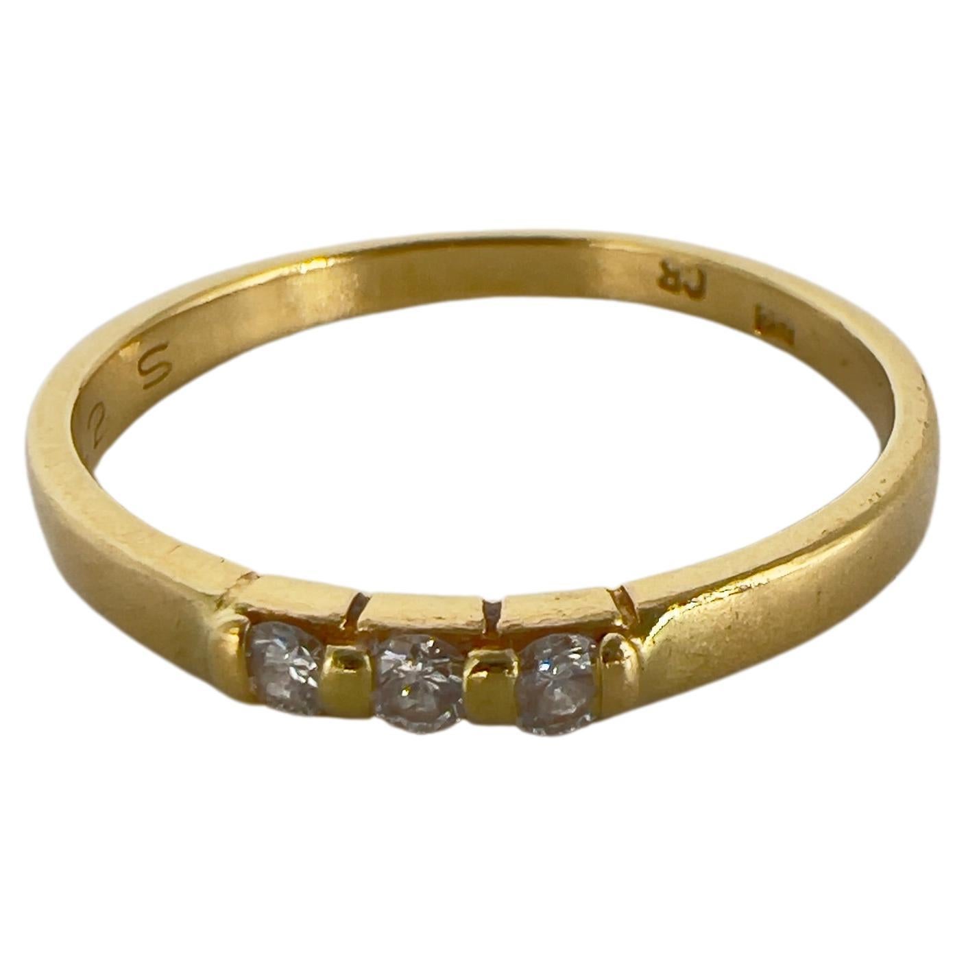 Bucherer 750 Gold and 3 Diamonds Ring For Sale