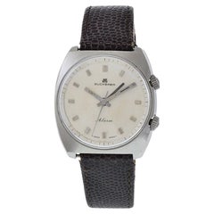 Retro Bucherer Alarm Watch Stainless Steel