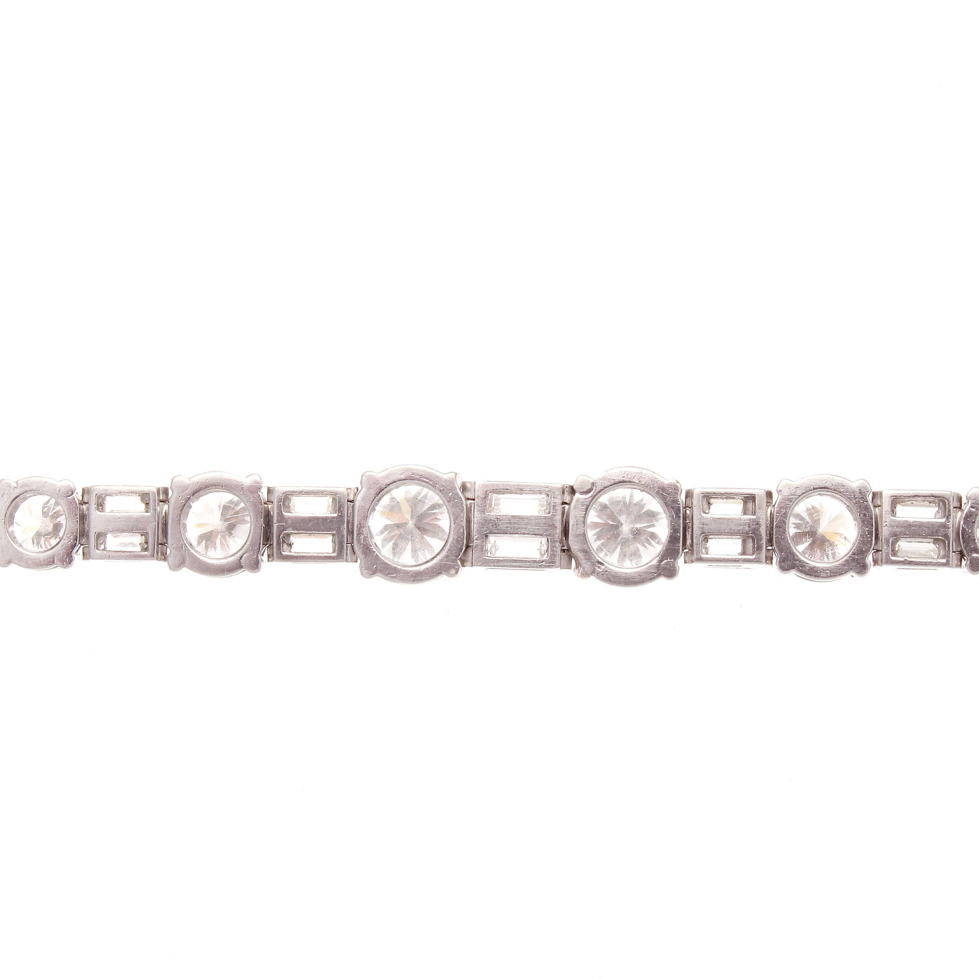 Bucherer Approximately 10 Carat Diamond Platinum Bracelet In Excellent Condition In Beverly Hills, CA