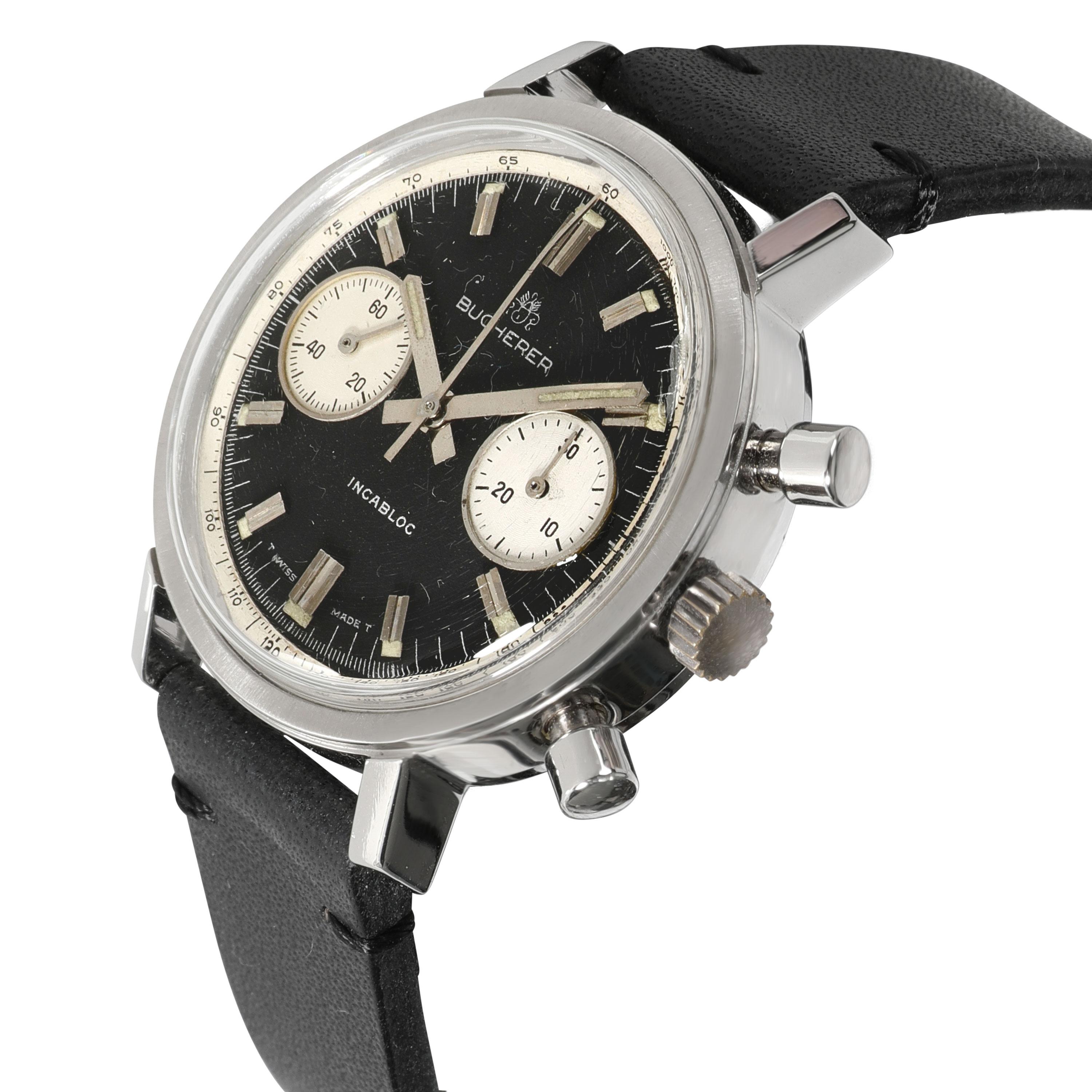 Bucherer Chrono Chrono Men's Vintage Watch in Stainless Steel For Sale ...