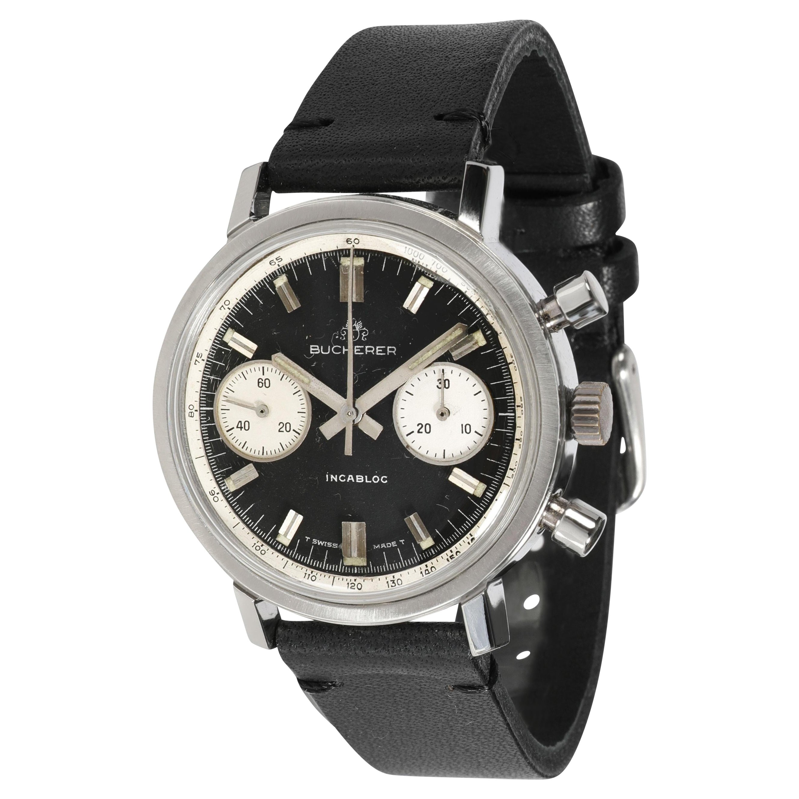 Orologio vintage da uomo Bucherer Chrono Chrono in acciaio inossidabile