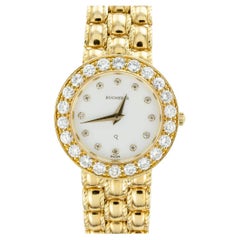 Retro Bucherer Diamond Yellow Gold Wristwatch