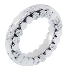 Bucherer Dizzler Bague tournante en or blanc 18 carats et diamants