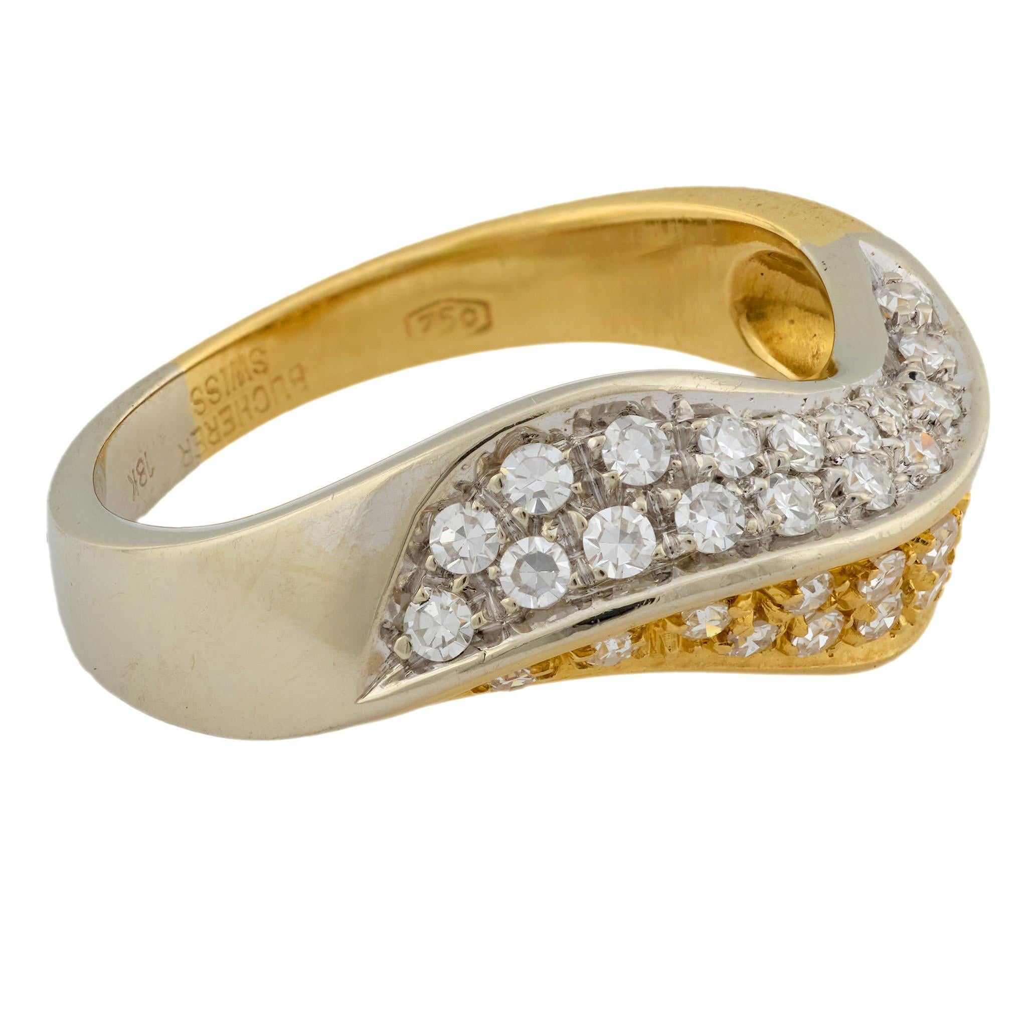 BUCHERER Anillo de diamantes en metal mixto 18k Moderno en venta