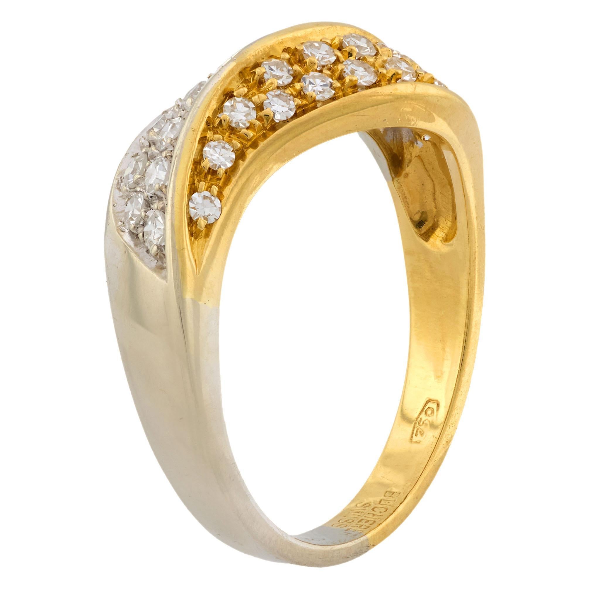 BUCHERER Anillo de diamantes en metal mixto 18k en Bueno estado para la venta en Narberth, PA