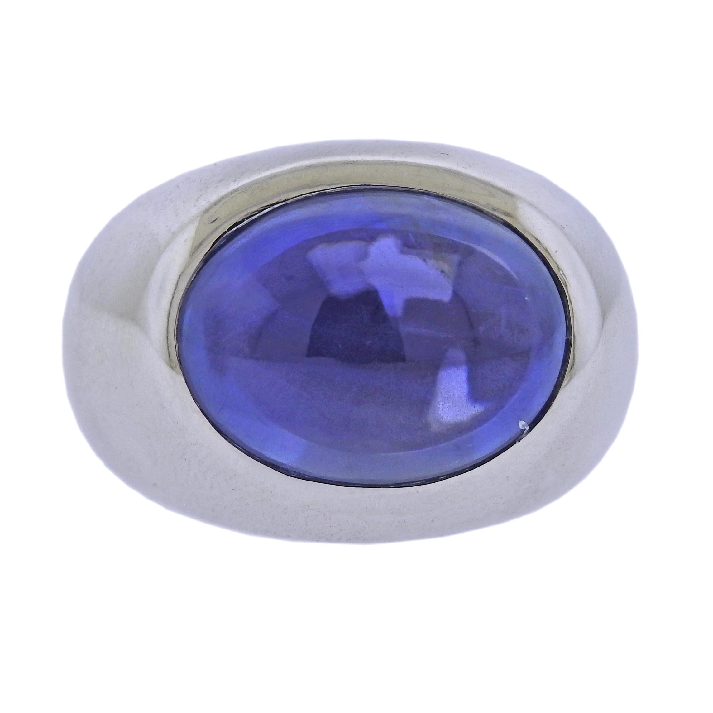 Bucherer Bague en or avec saphir de Ceylan de 16,15 carats