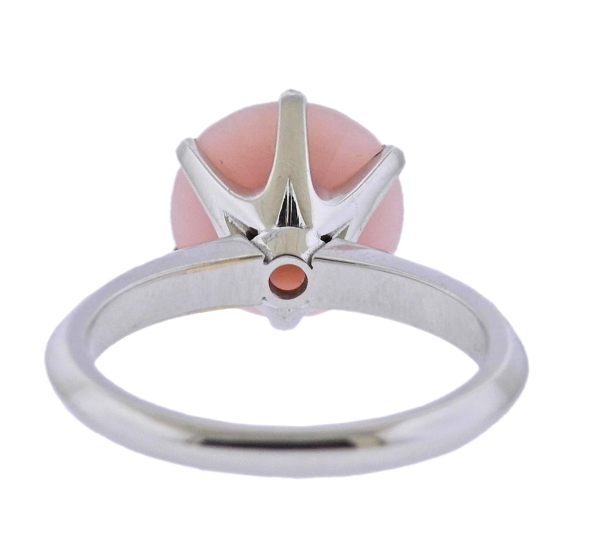 Bucherer Gold 2.83ct Pink Opal Ring In New Condition For Sale In Lambertville, NJ