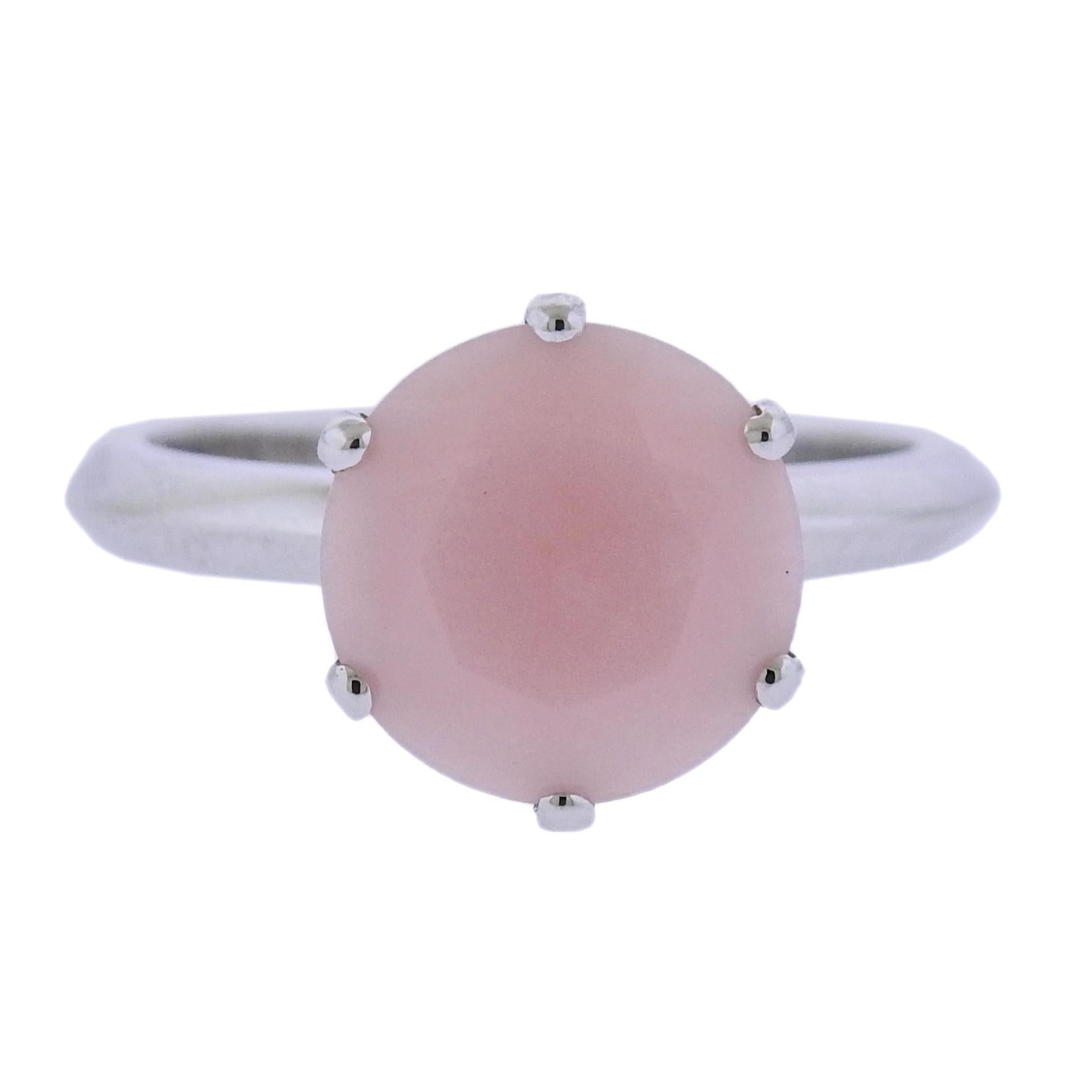 Bucherer Gold 2.83ct Pink Opal Ring For Sale