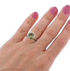 Bucherer Gold 3.69ct Lemon Quartz Ring