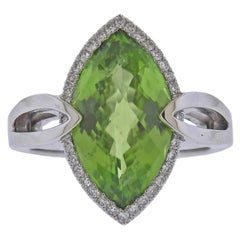 ctw vs ct Bucherer Gold Diamond 6.30ct Peridot Ring