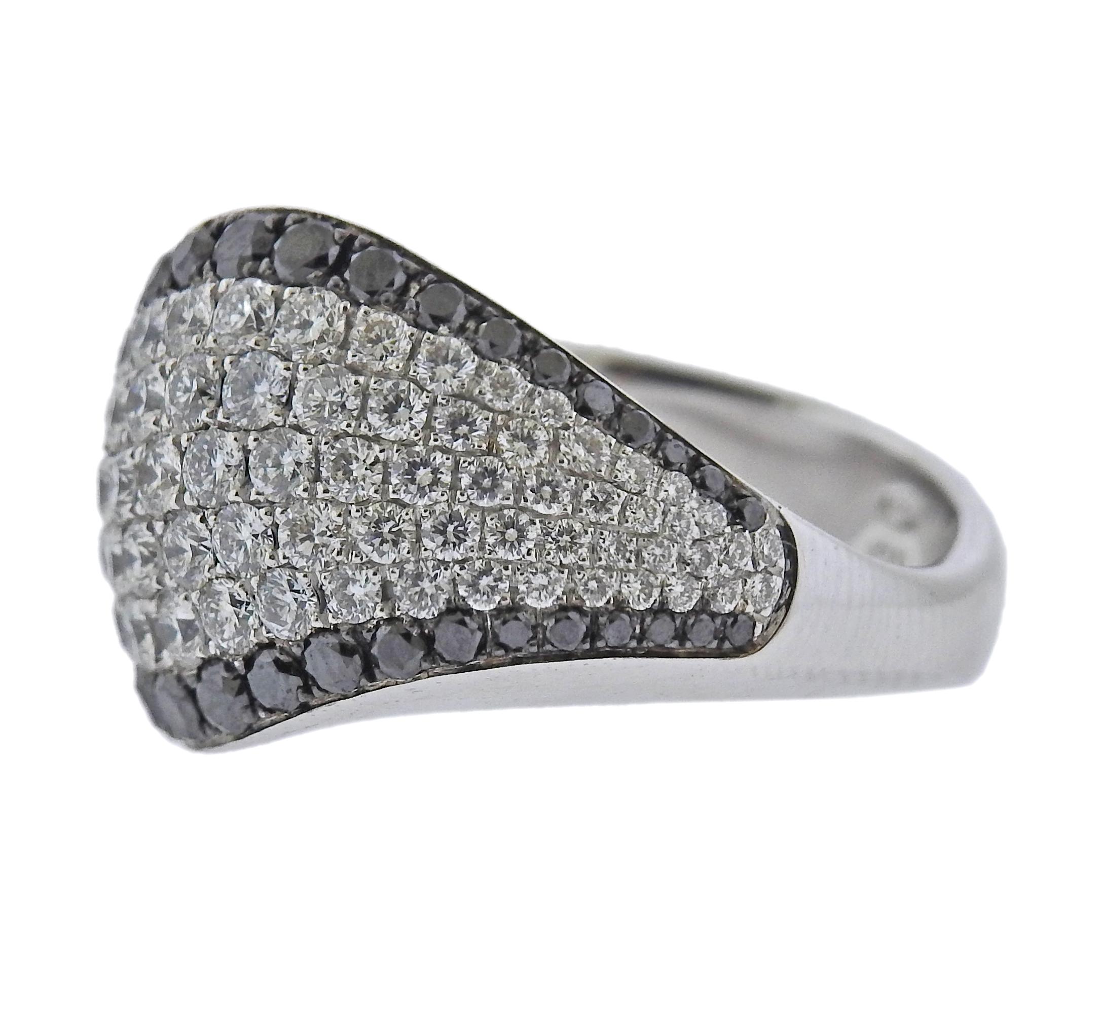 Round Cut Bucherer Gold Diamond Cocktail Ring For Sale