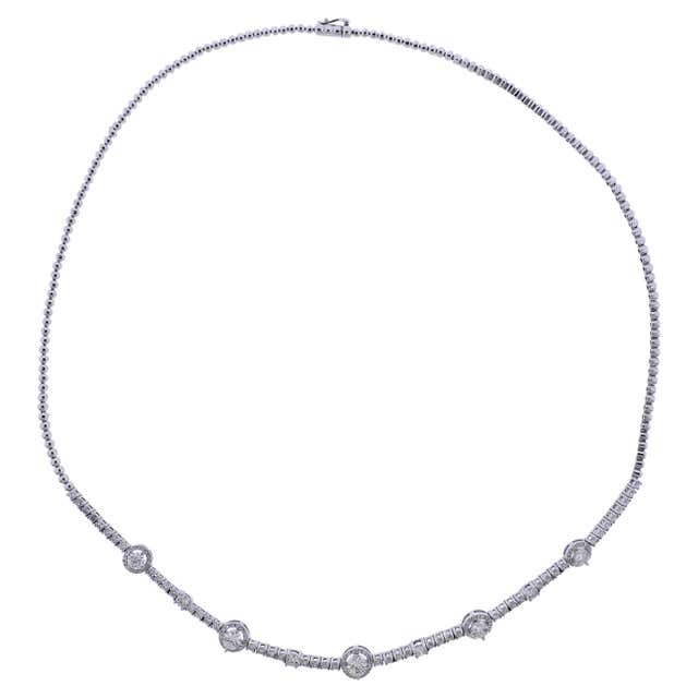 Harry Winston Platinum Diamond Lariat Necklace at 1stDibs | harry ...