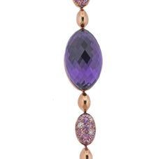 Bucherer Armband aus Gold mit Diamanten, Saphiren und Amethysten