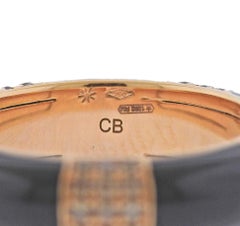 Bucherer Gold Fancy Brown Diamond Enamel Band Ring