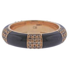 Anello a fascia con diamante marrone smaltato di Bucherer Gold Fancy Brown