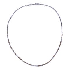 Bucherer Gold Fancy Diamond Riviera Necklace