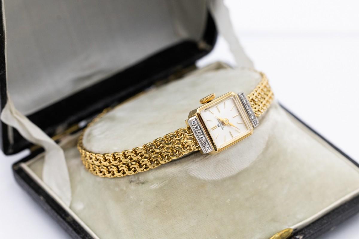 BUCHERER gold ladies watch with diamonds In Good Condition In Chorzów, PL