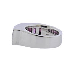 Bucherer Ring aus Gold mit rosa Saphir und Diamant