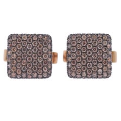 Bouton de manchette Bucherer en zircon doré