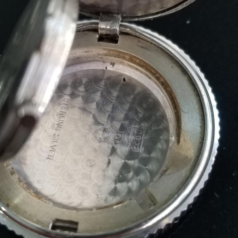 Bucherer Ge versteckte Reiseuhr 925 Massivsilber, ca. 1950er Jahre Schweizer Vintage MA141 2