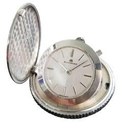 Bucherer Ge versteckte Reiseuhr 925 Massivsilber, ca. 1950er Jahre Schweizer Vintage MA141