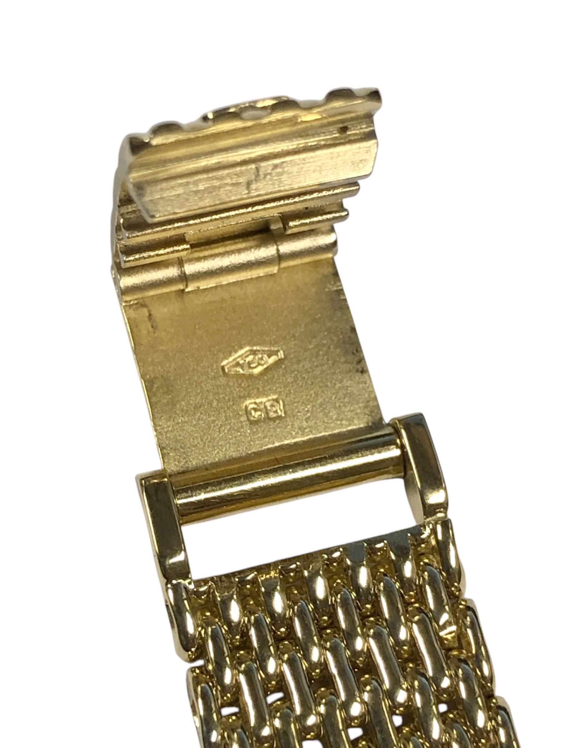 Bucherer Damen-Gelbgold- und Diamant-Pavé-Armbanduhr im Zustand „Hervorragend“ im Angebot in Chicago, IL