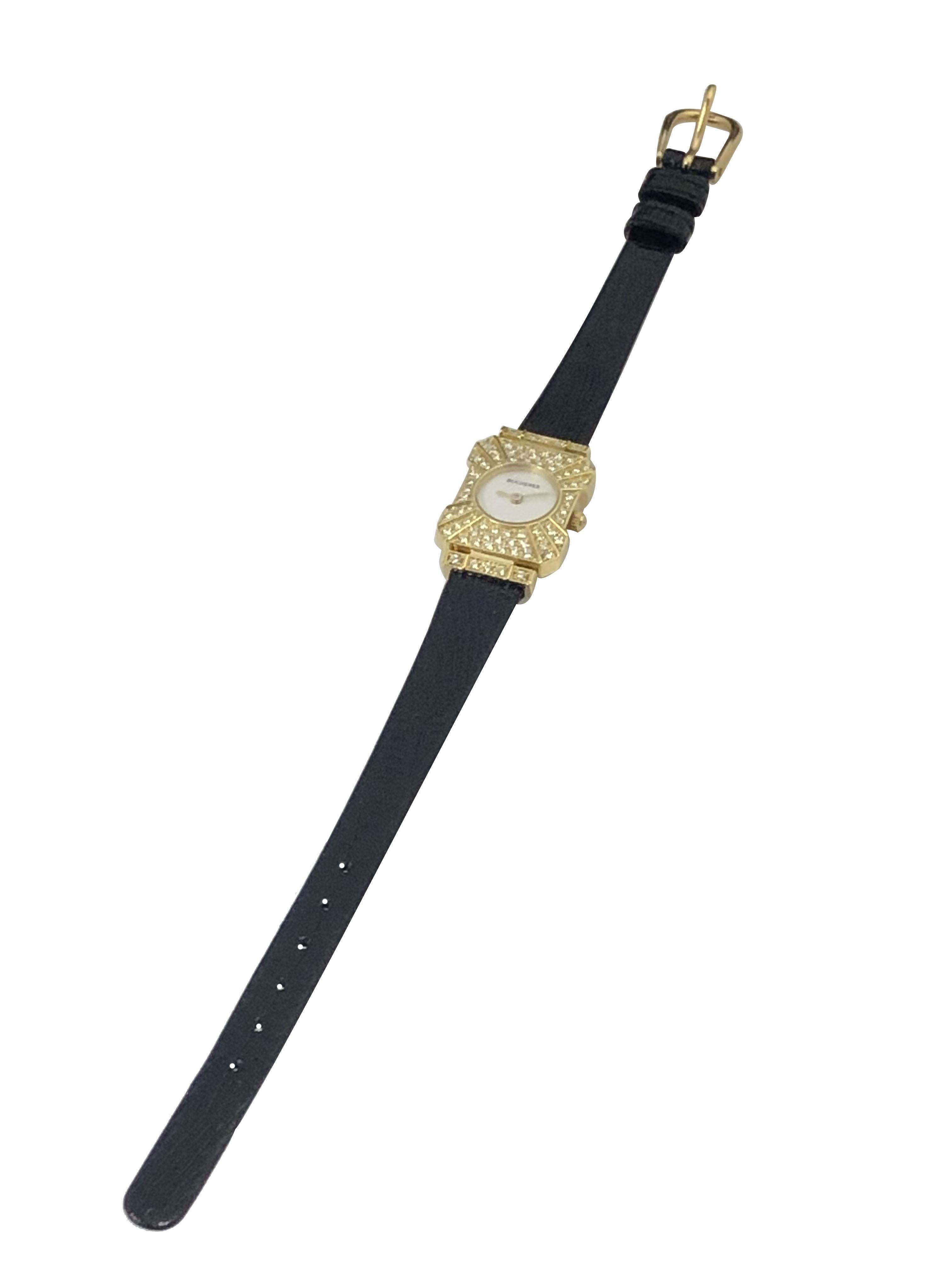 Montre-bracelet pour dames en or jaune et diamants Bucherer Pour femmes en vente