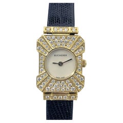 Bucherer Ladies Yellow Gold and Diamond Wrist Watch